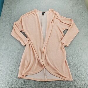 Rouge Sweater Womens 1X Pink Plus Cardigan Open Casual Comfort